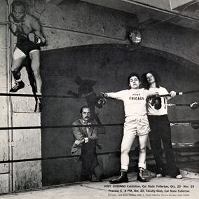 Judy Chicago Boxing Ring Ad